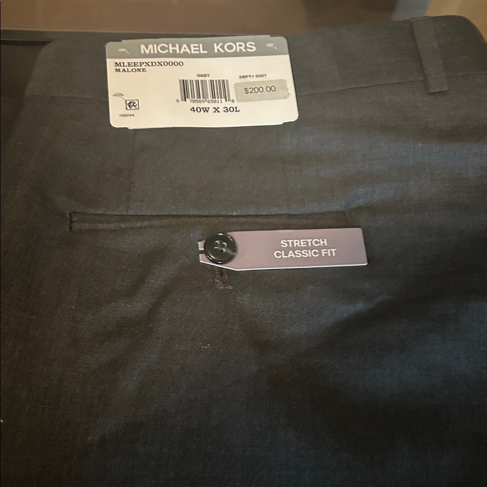 Michael Kors Charcoal Stretch Trousers
